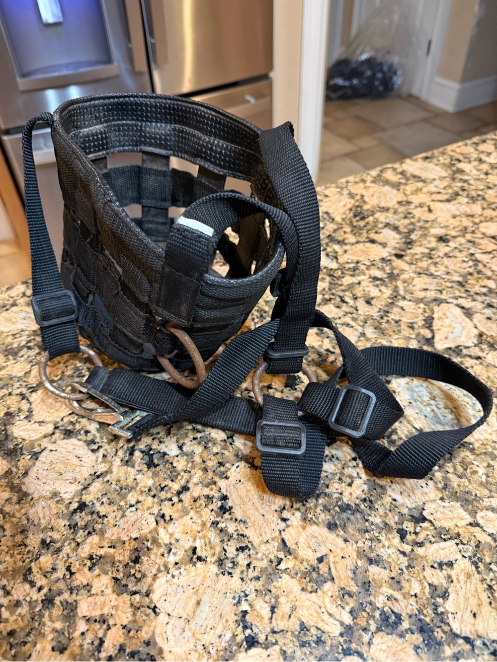 Equestrian item : Grazing muzzle w/ halter strap used functional fits see info